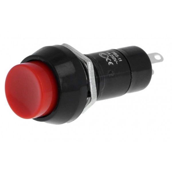 12mm red unstable button normally open