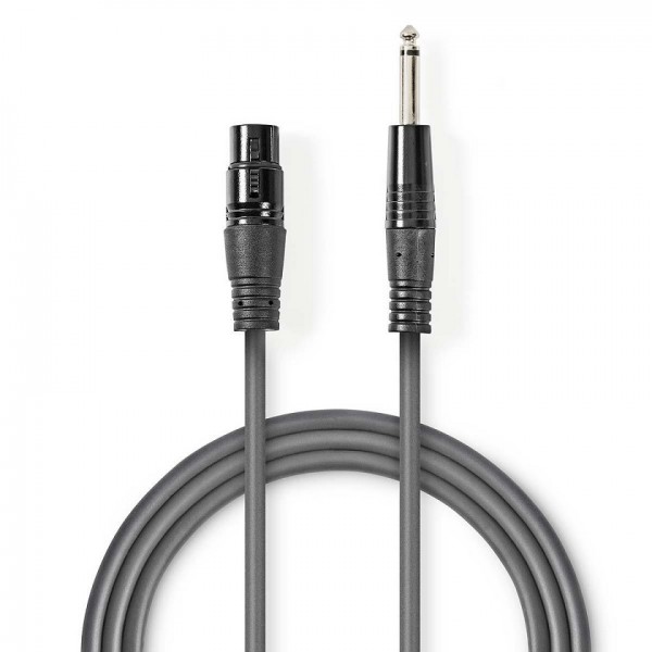 Male mono jack audio cable - XLR female 3mt