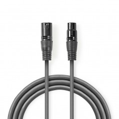 Male - female balanced XLR cable 1.5m