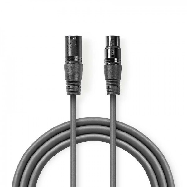 Balanced XLR male - female cable 1mt