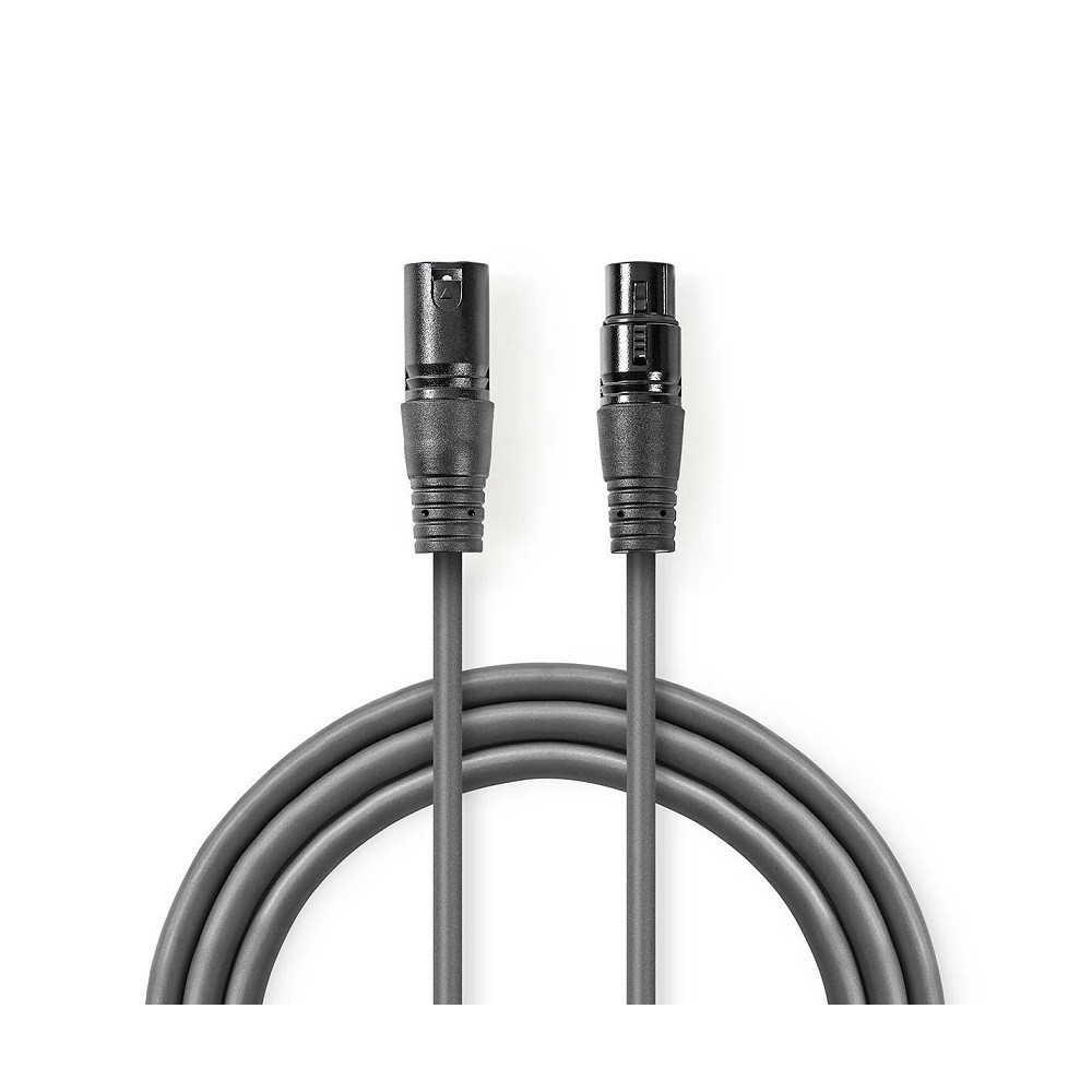 Balanced XLR male - female cable 1mt