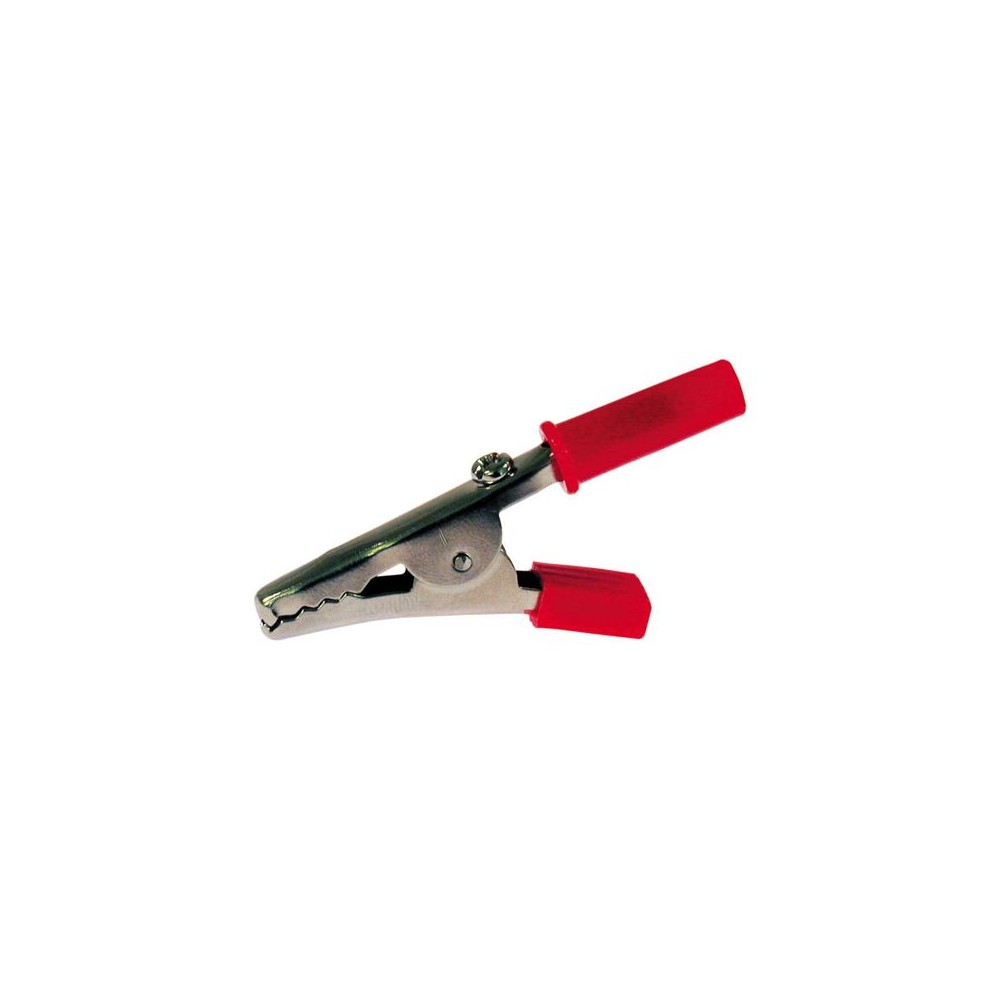 Red crocodile clip with screw