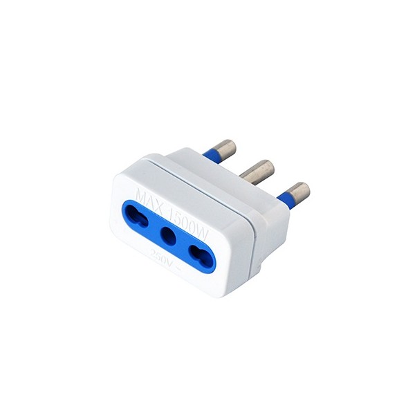 16A plug adapter - white bypass socket