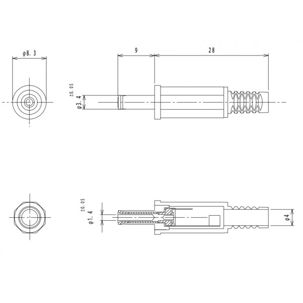 Lumberg DC 3.4x1.4mm female connector