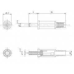 Lumberg DC 3.4x1.4mm female connector