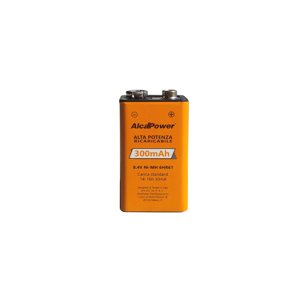 9V Ni-Mh 300mA rechargeable battery