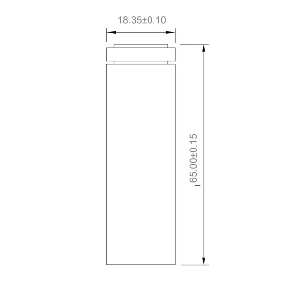 LiIon 3.6V 2.5A 18650 battery with EVE flat pole