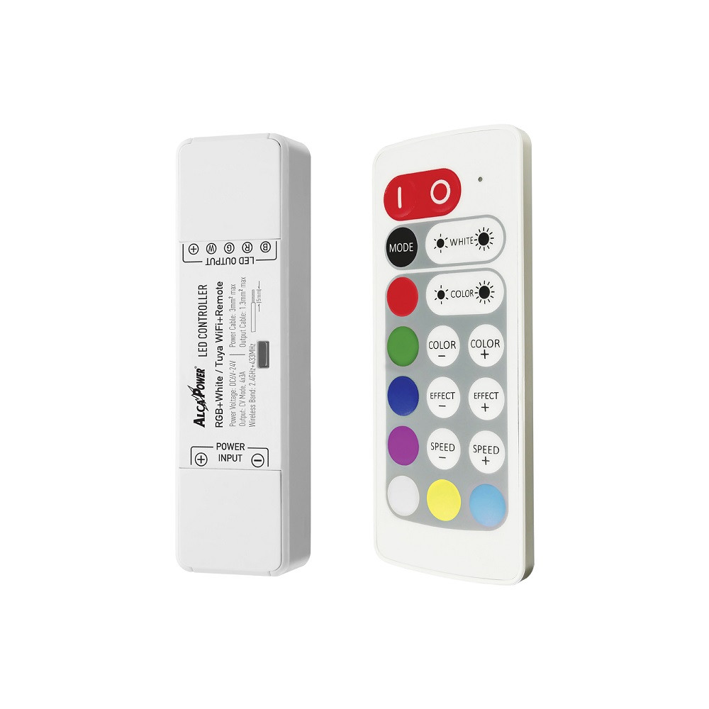 RGB-W smart Wi-Fi control unit with remote control