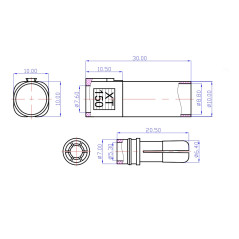 Connettore per alimentazione DC XT150U-M maschio nero Amass