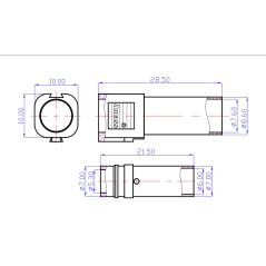 Connettore per alimentazione DC XT150U-M maschio rosso