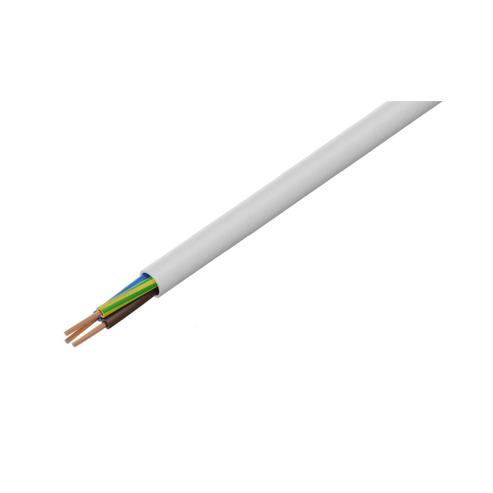 Electric cable 3x1mm white
