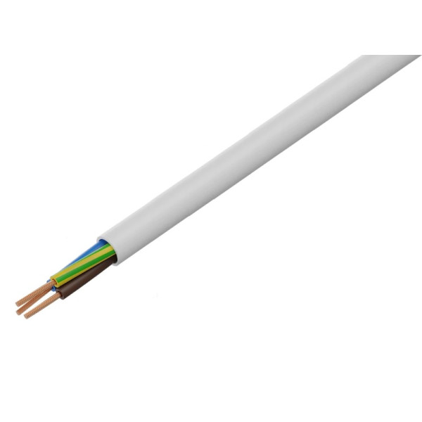 Electric cable 3x1.5mm white