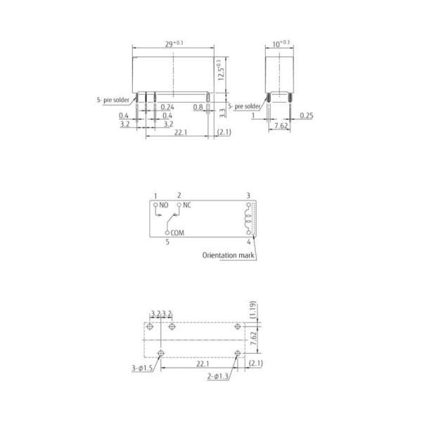 Relay 12V 8A 1 Exchange JS-12-K TAKAMISAWA