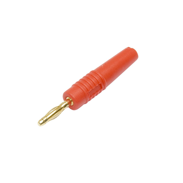 Gold-plated red 2mm banana plug
