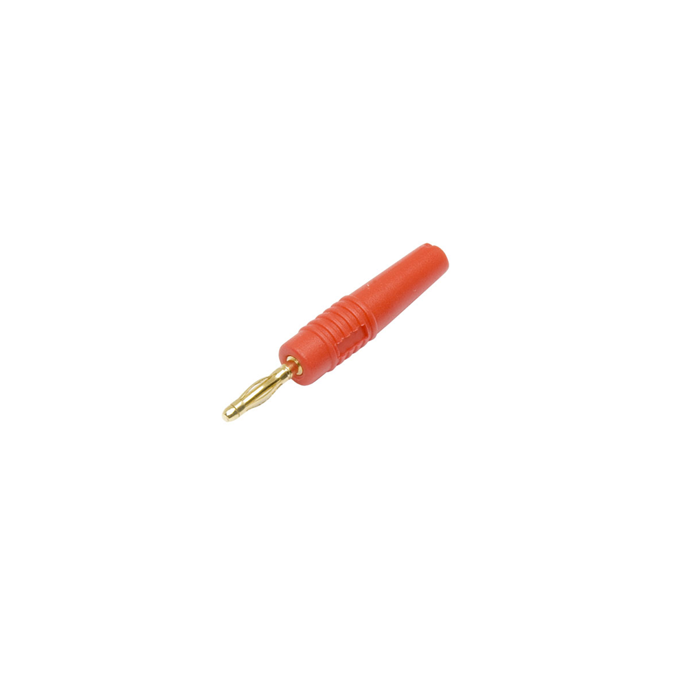 Gold-plated red 2mm banana plug