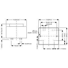 Trasformatore incapsulato 24+24V 30Va da circuito stampato